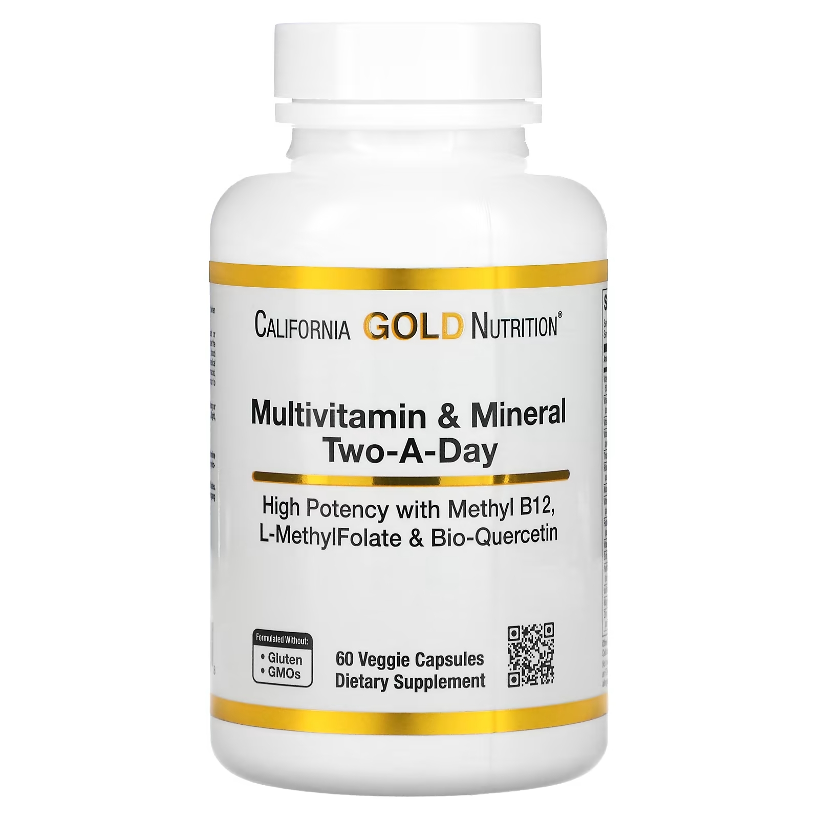 Мультивитамины для Ежедневного Приема California Gold Nutrition, 60 растительных капсул мультивитамины для беременных california gold nutrition 60 мягких желатиновых капсул