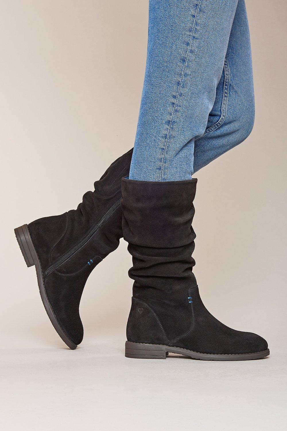 Женские замшевые ботинки Glacier Suede 2 со сборками Moshulu, черный