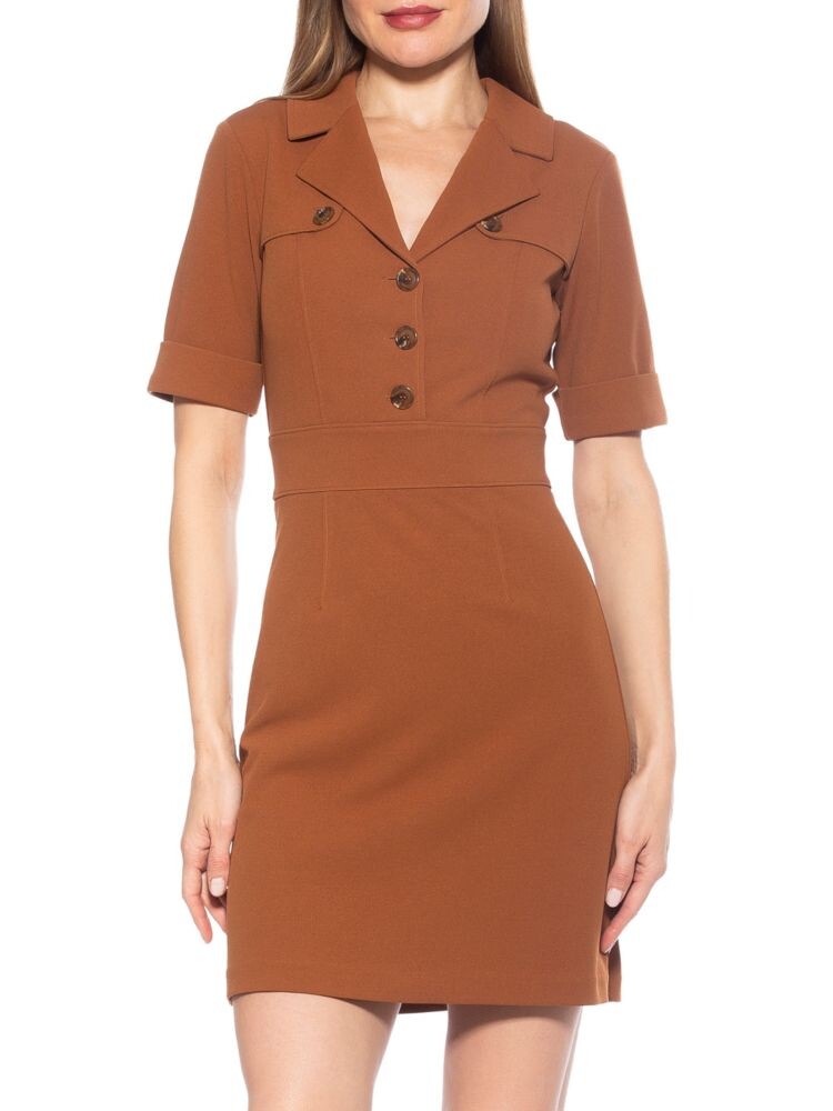 

Мини-платье-футляр Harlow Trench Alexia Admor, цвет Camel
