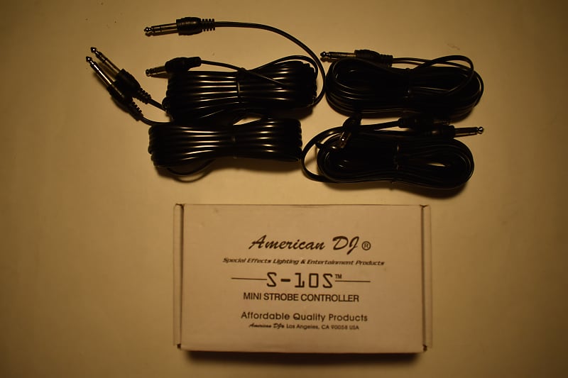 Контроллер стробоскопа American DJ S-10S с 4 кабелями