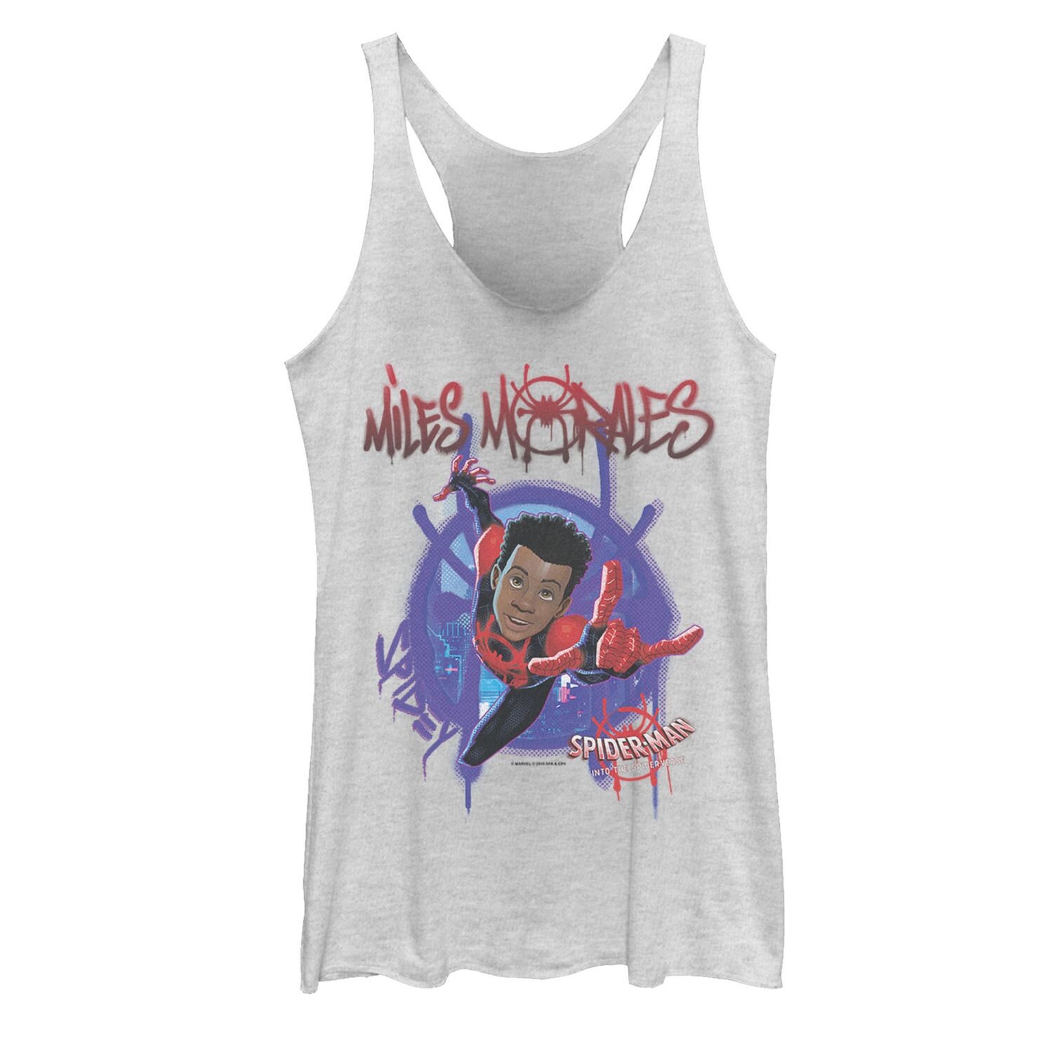 

Майка с графическим изображением Marvel Spiderverse Miles Splat для юниоров Licensed Character