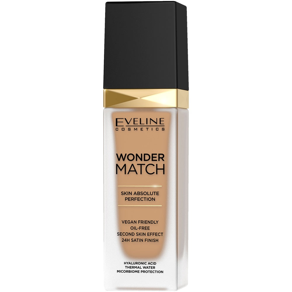 цена Eveline Cosmetics Роскошная тональная основа Wonder Match Foundation 40 Sand 30 мл