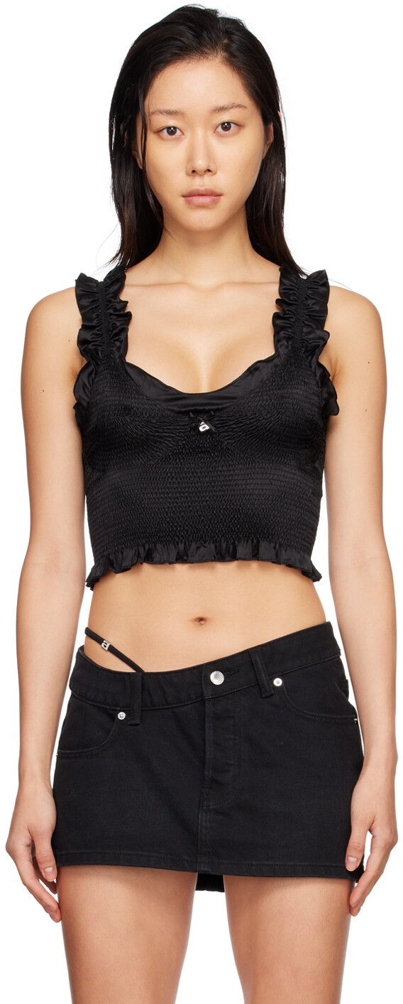 

Черная майка с рюшами alexanderwang.t