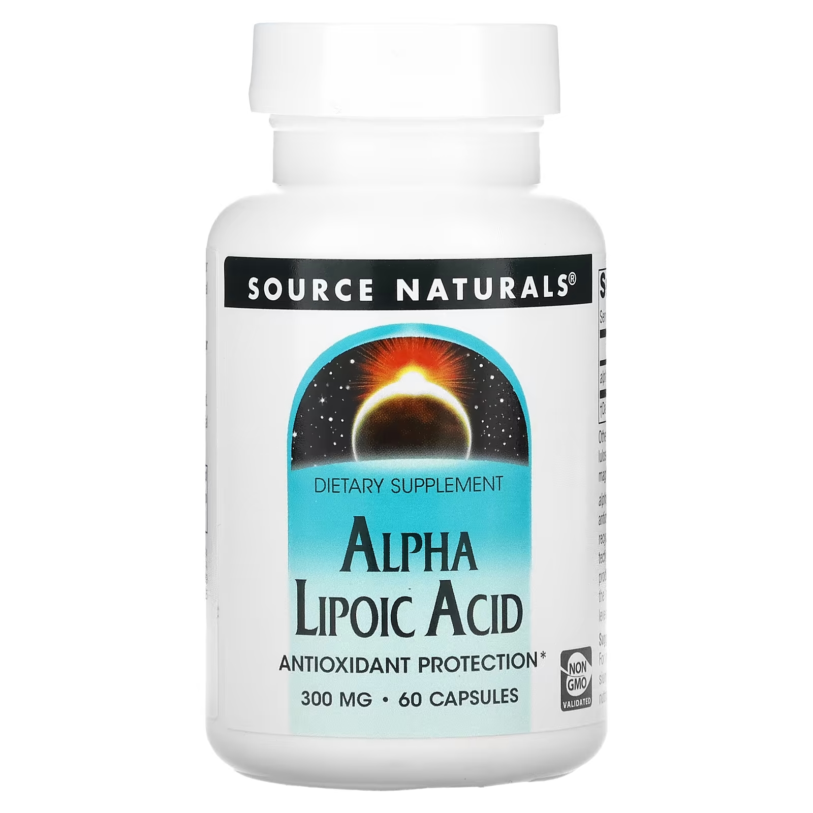 Source Naturals альфа-липоевая кислота 300 мг, 60 капсул - фото