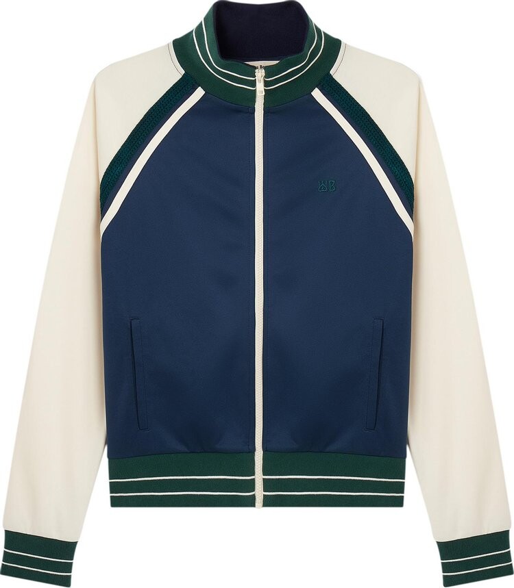 

Топ Wales Bonner Brushed Fleece Kola Track Top 'Navy/Yellow', синий