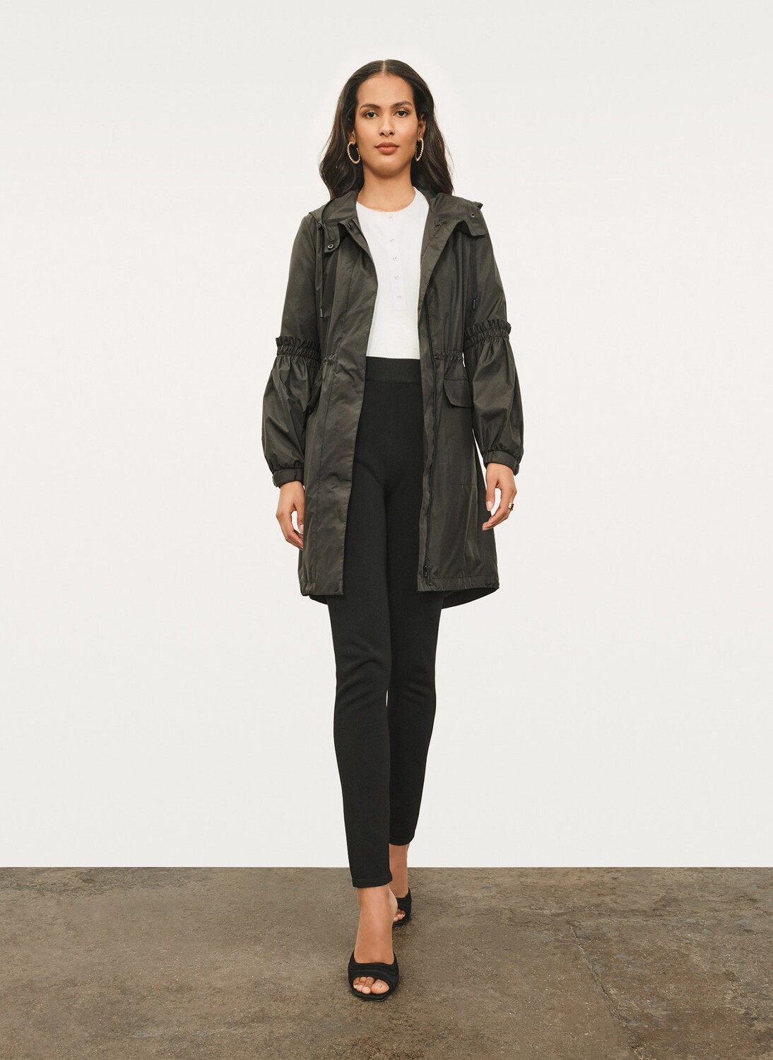 

Анорак с капюшоном Donna Karan, Серый