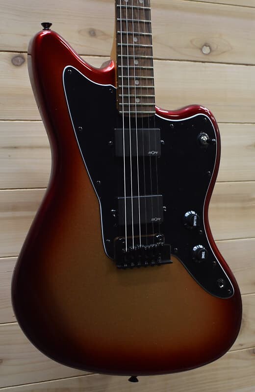

New Squier Contemporary Active Jazzmaster HH Guitar Sunset Metallic
