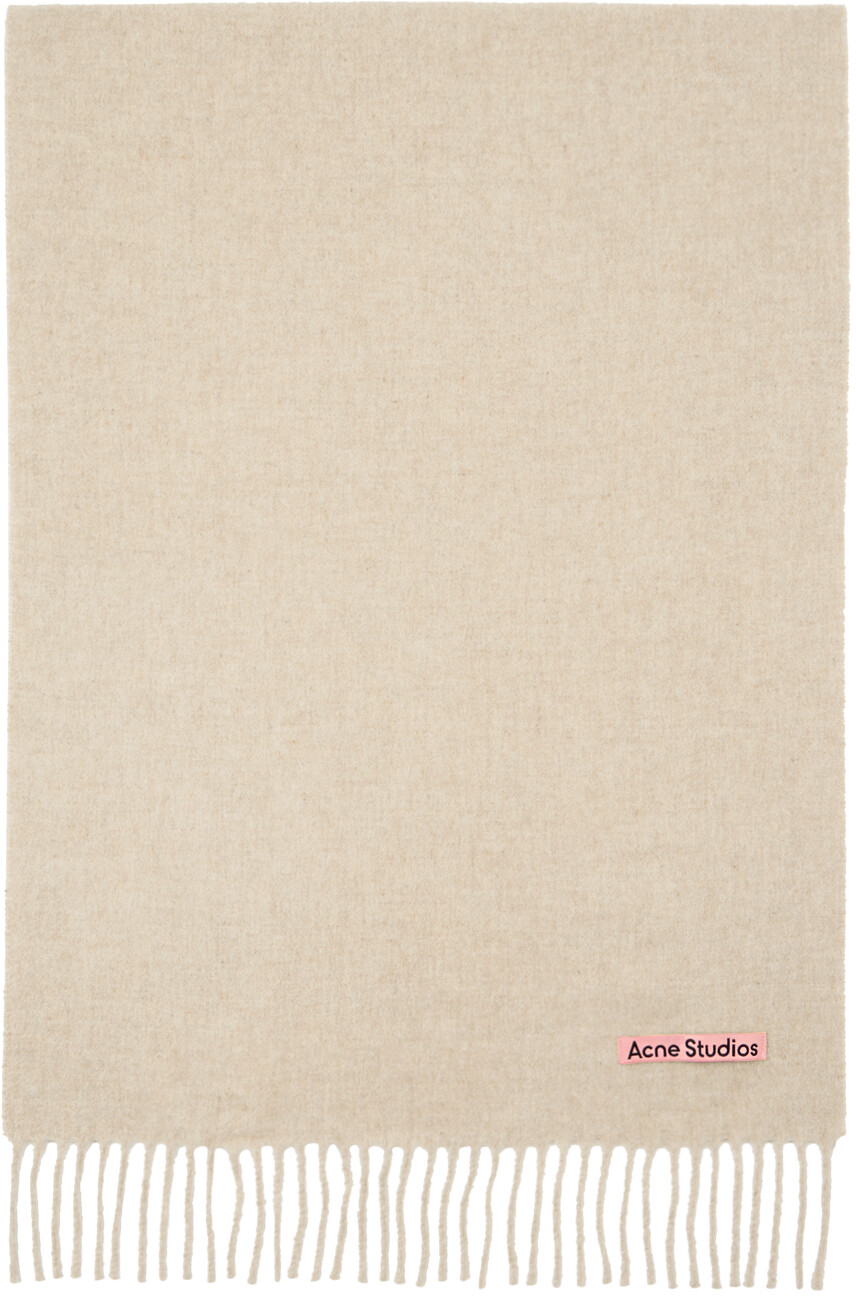 

Бежевый шарф c бахромой Acne Studios