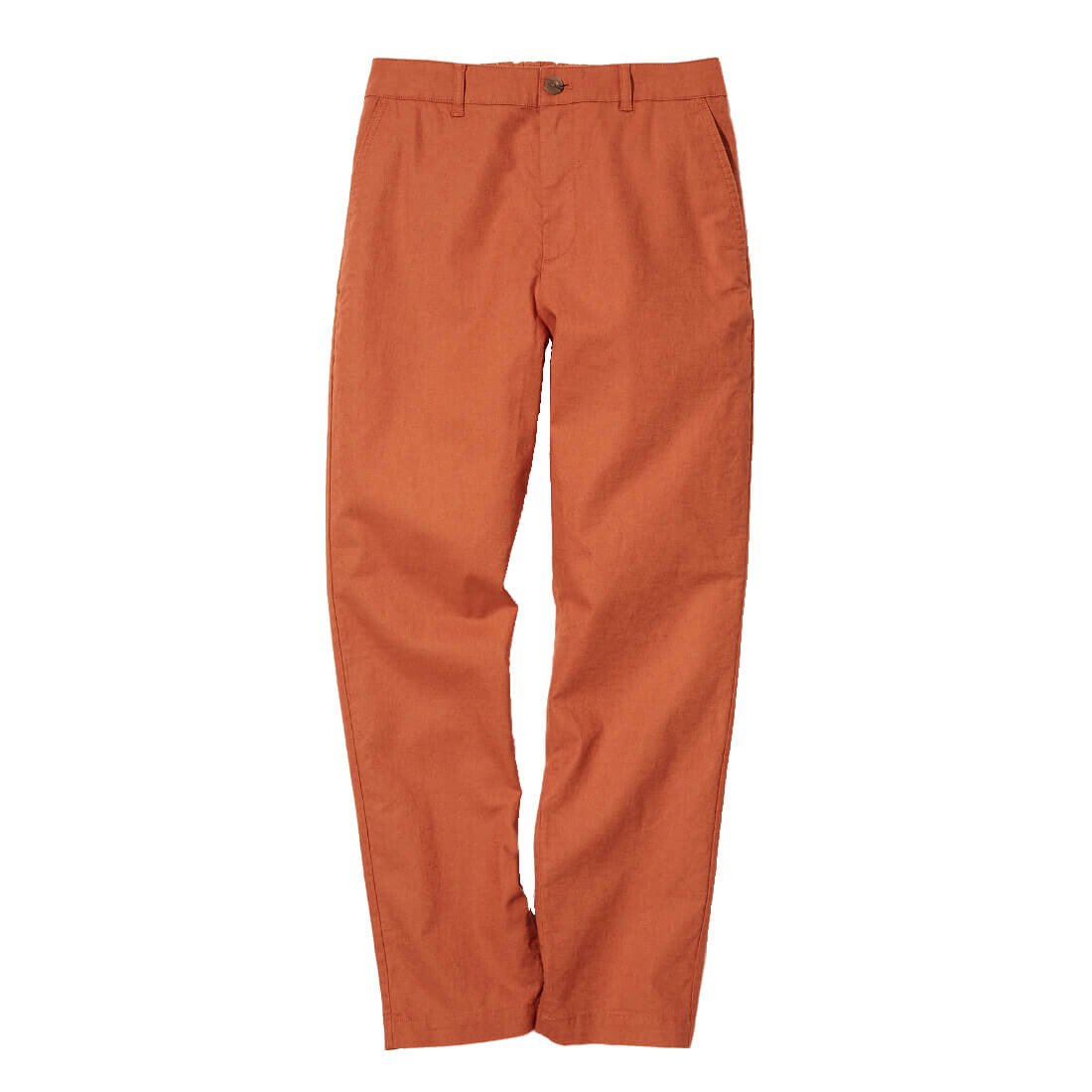 

Брюки Uniqlo Linen Cotton Blend Tapered, оранжевый