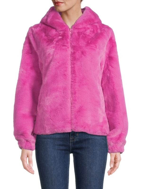 

Худи из искусственного меха пипа Apparis Sugar pink