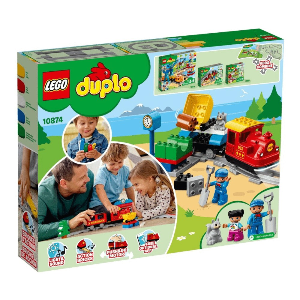 Конструктор Lego Duplo Steam Train 10874, 59 деталей – заказать из-за  границы с доставкой в «CDEK.Shopping»