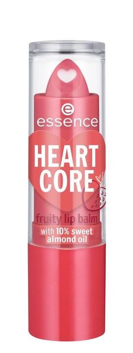 цена Essence Heart Core Fruity Lip Balm бальзам для губ, 02 Sweet Strawberry