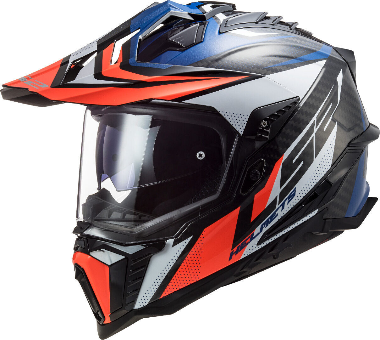 

LS2 MX701 Explorer C Focus Carbon Шлем мотокросса, синий/красный/белый