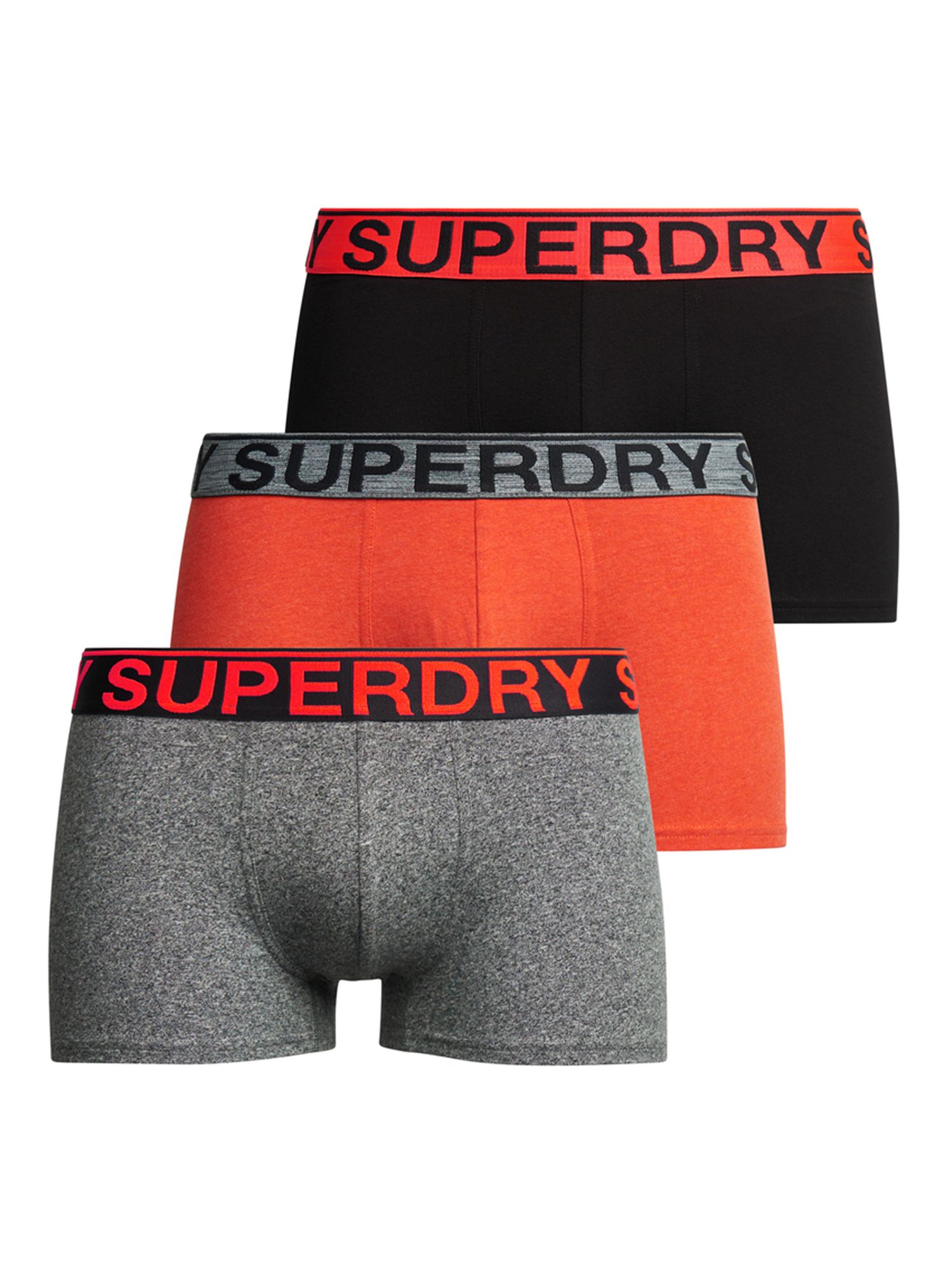 Трусы из смеси органического хлопка Superdry, черный/оранжевый