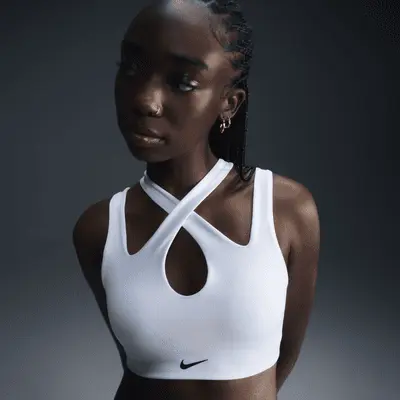 

Спортивный бюстгальтер Nike Freestyle, белый/черный