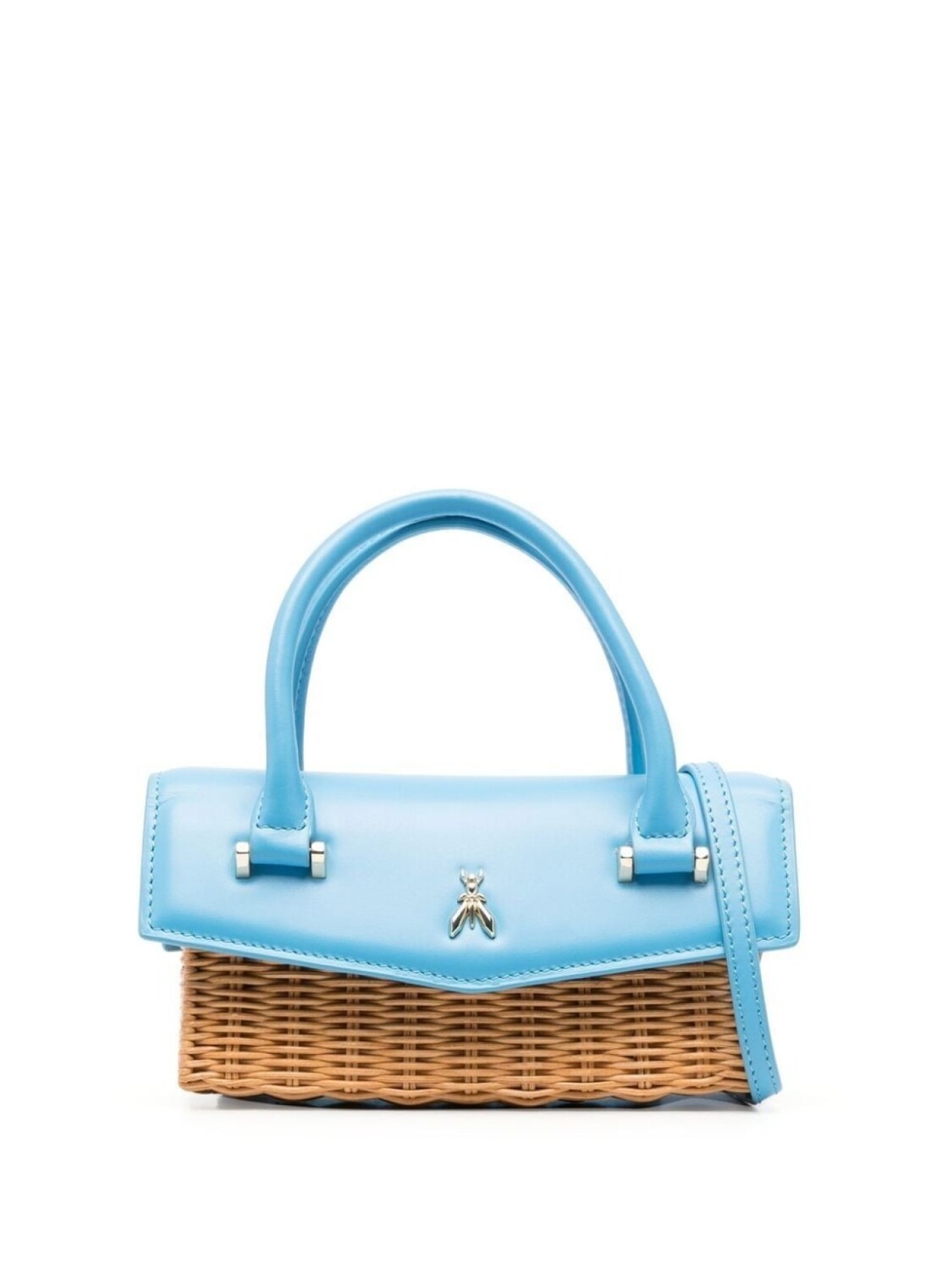 

Patrizia Pepe Fly Bamby straw tote bag, нейтральный цвет