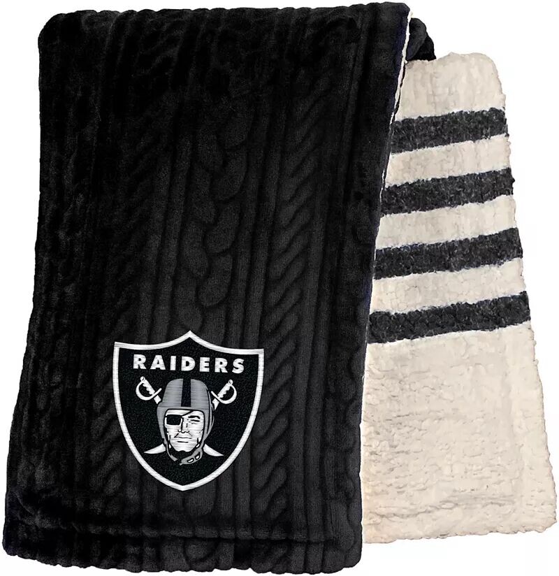 

Декоративное одеяло Pegasus Sports Las Vegas Raiders с тиснением в полоску шерпы Nfl