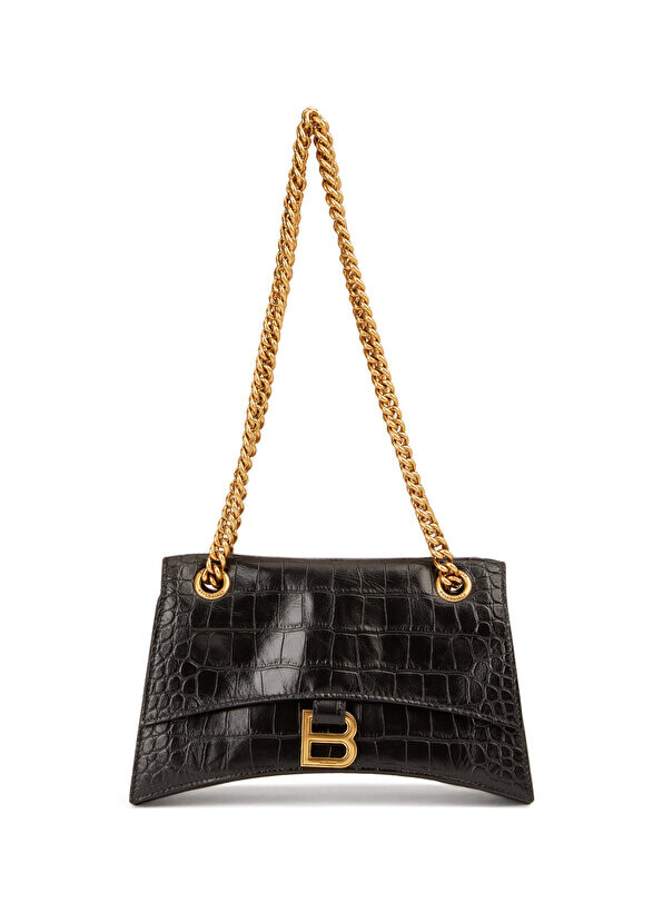 

Маленькая черная женская кожаная сумка через плечо crush Balenciaga