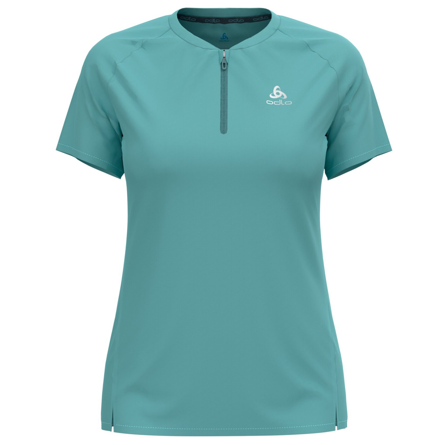 Беговая рубашка Odlo Women's X Alp Trail Crew Neck S/S Half Zip, цвет Aqua Haze
