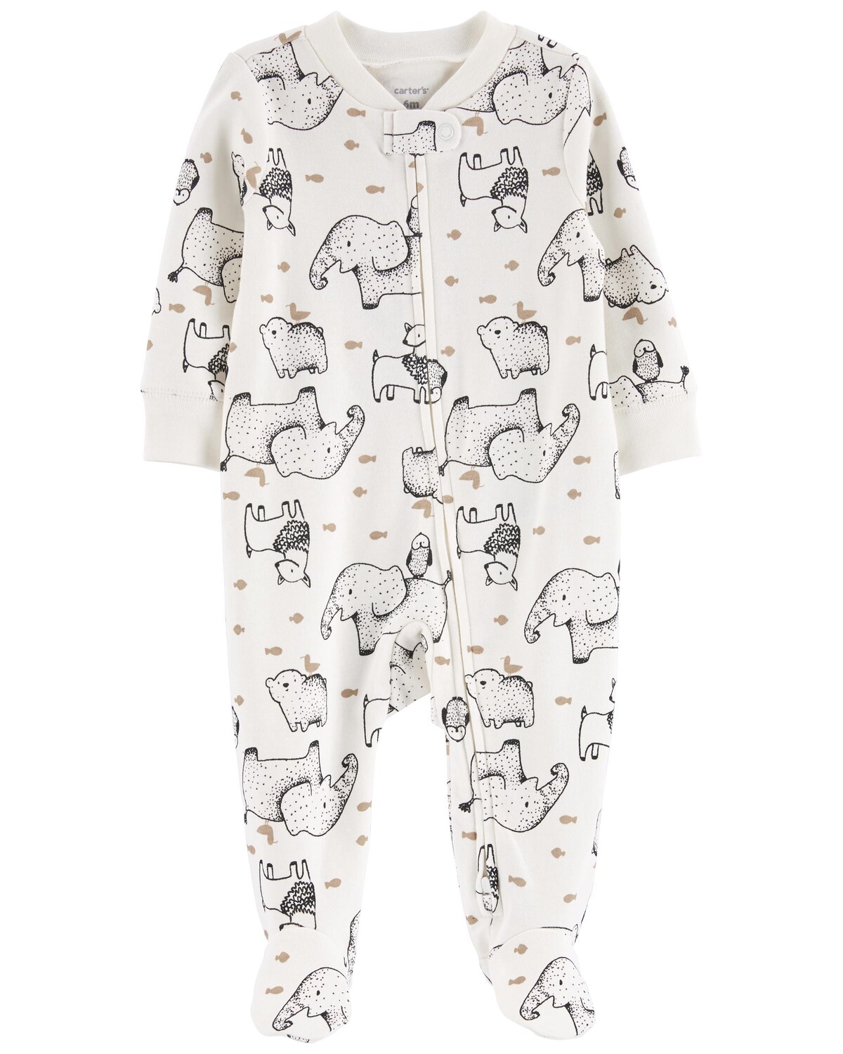 

Baby Animals 2-Way Zip Cotton Sleep & Play Carter's