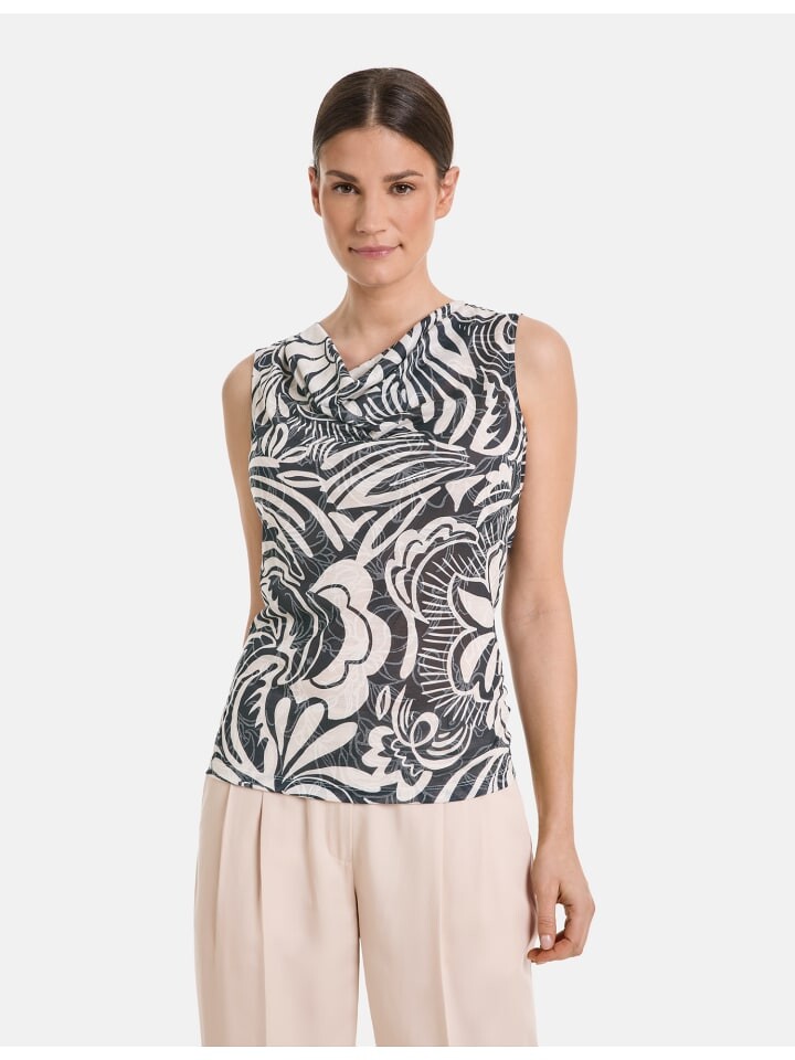 

Топ Gerry Weber Gewirke, цвет ecru/weiss/schwarz druck