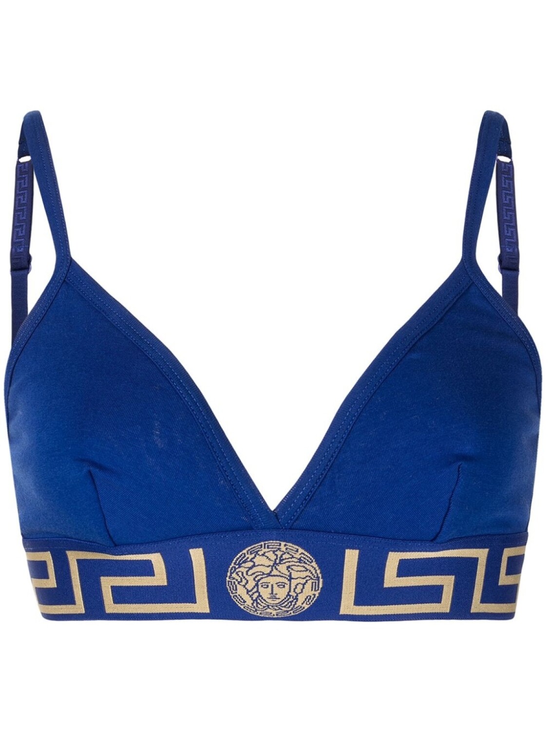 

Versace бюстгальтер-бралетт с узором Greca, синий