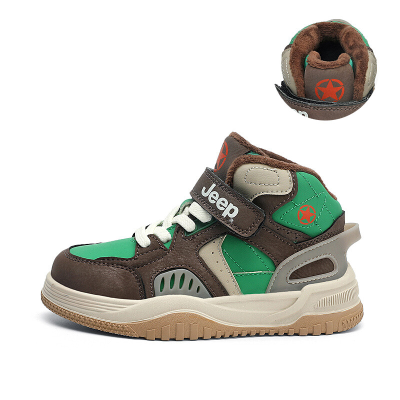 

Кроссовки Jeep Kids Skateboarding Shoes Kids High-top Brown, коричневый