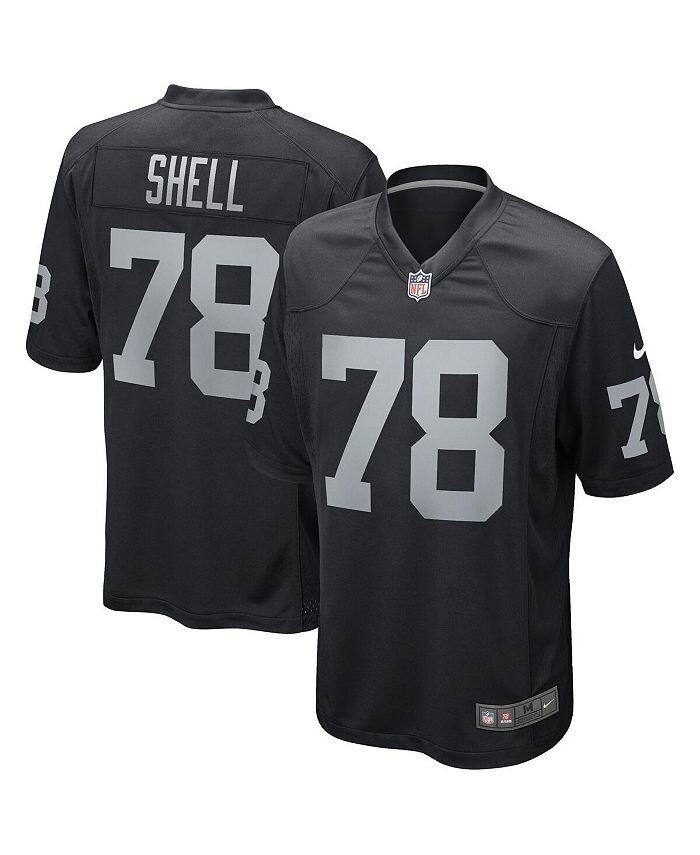 

Мужская черная футболка Art Shell Las Vegas Raiders Game Retired Player Nike, черный