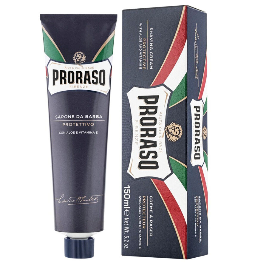 Proraso Blue защитный крем для бритья в тубе, 150 мл - фото