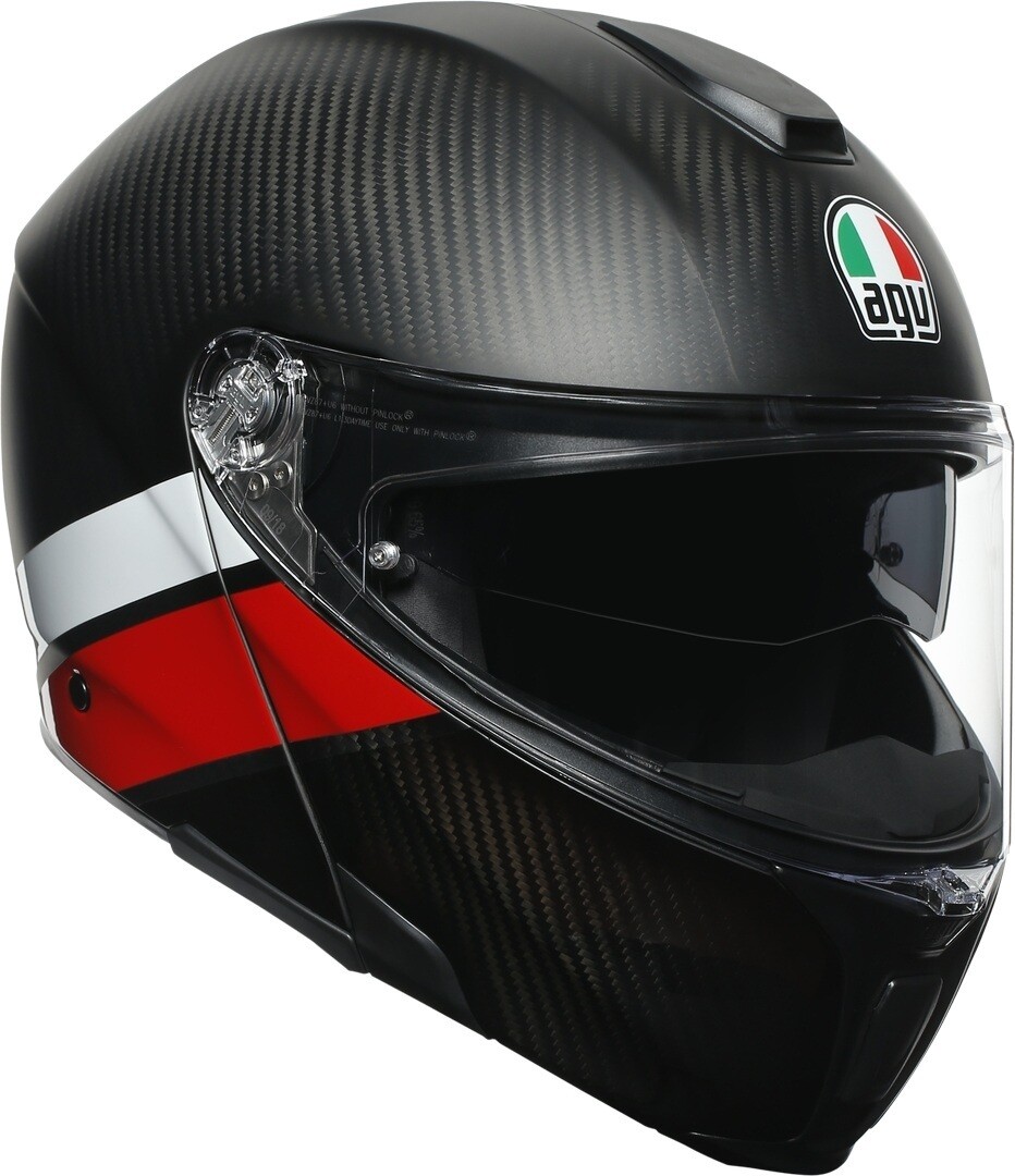 

AGV Sportmodular Layer Carbon шлем, черный/красный/белый
