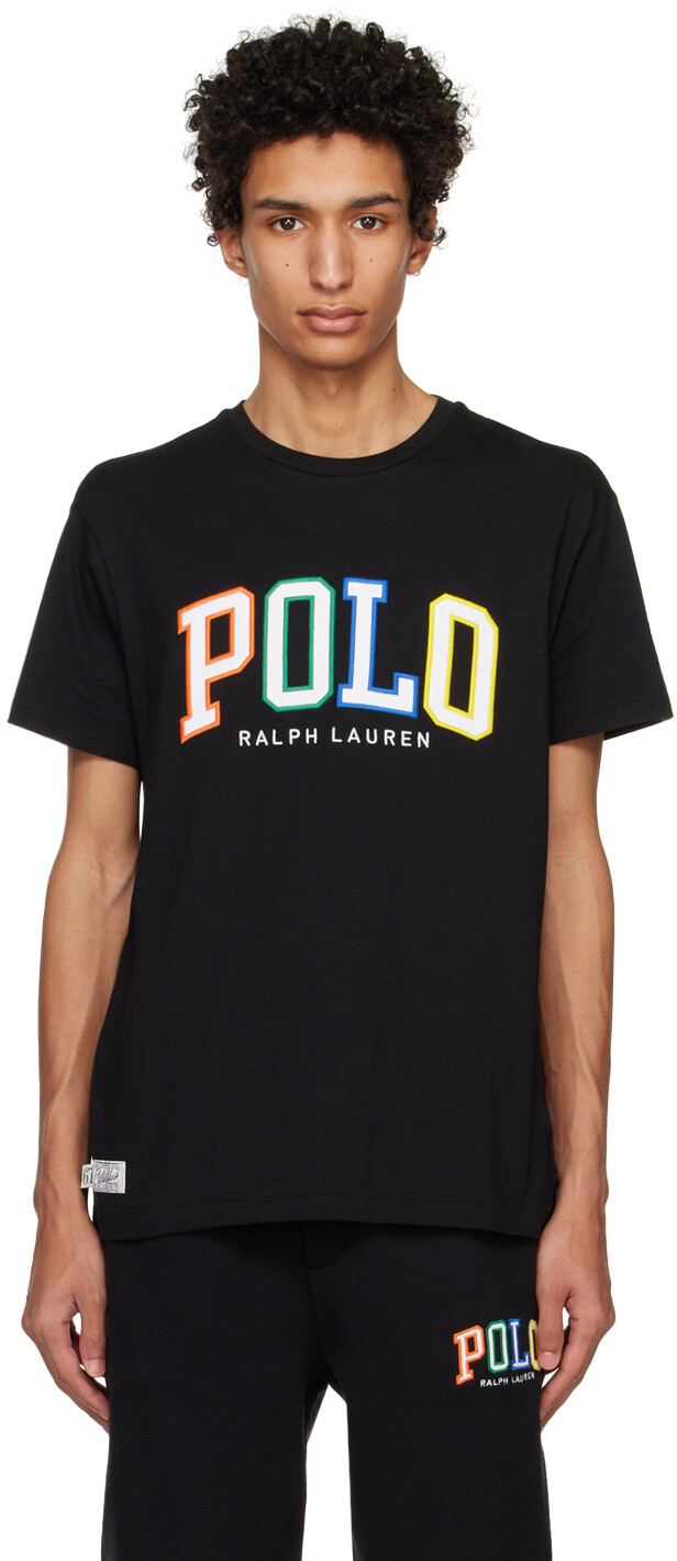 

Черная футболка с вышивкой Polo Ralph Lauren