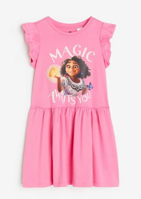 

Платье с принтом H&M Kids Encanto Print, розовый