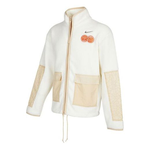 

Куртка Nike CNY Chinese New Year's Edition Contrast Color Stitching Loose Sports Stand Collar Beige, Кремовый