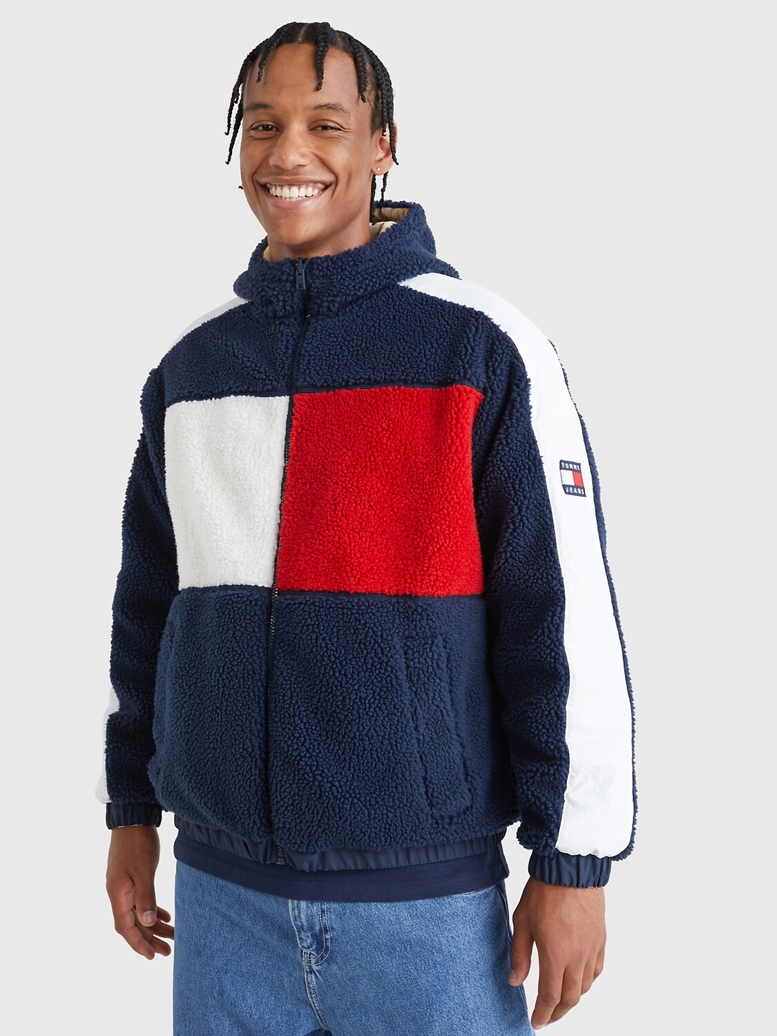 

Куртка из шерпы Tommy Hilfiger, сумерки темно-синий / мульти