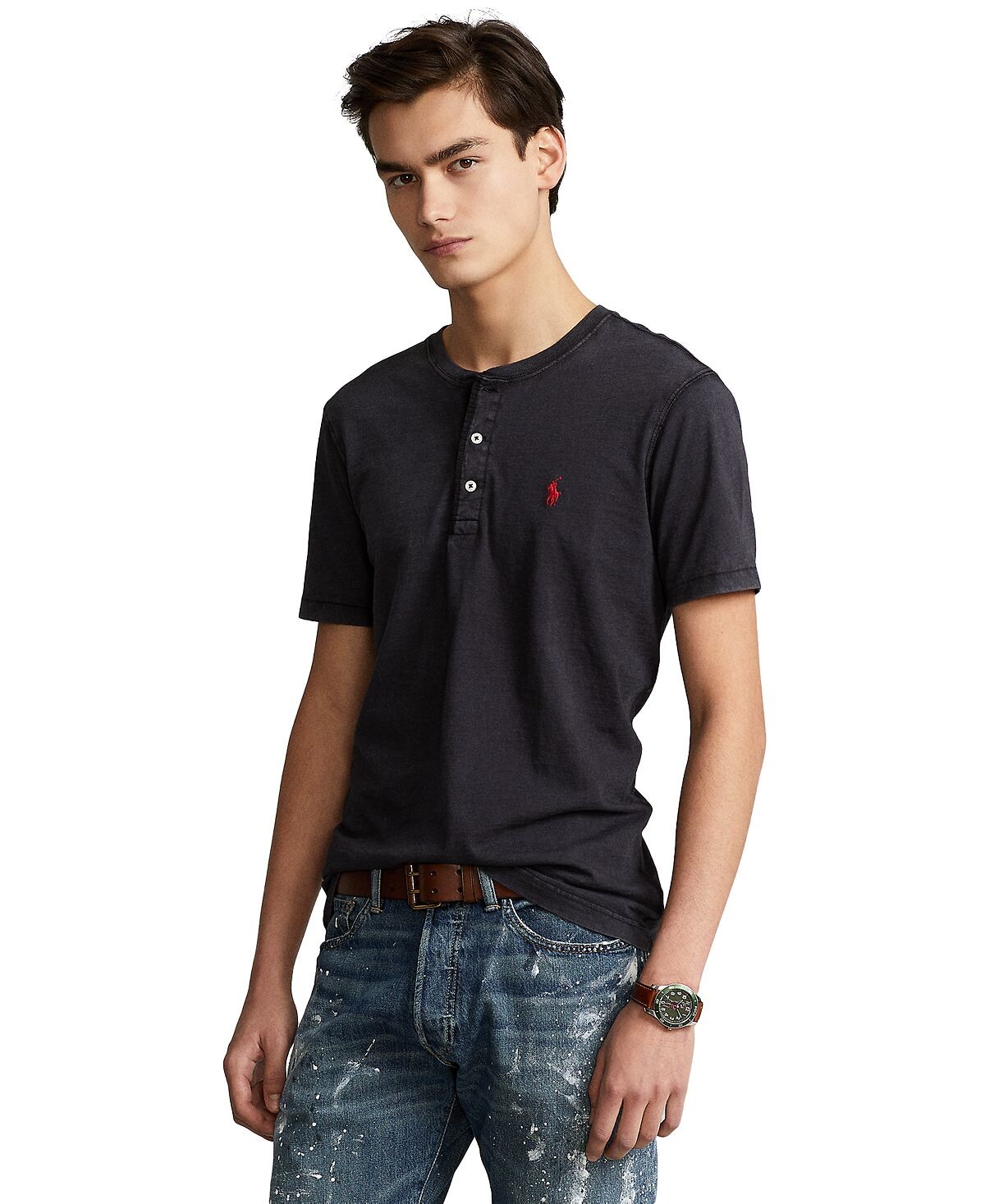 

Мужская рубашка из джерси с завязками на пуговицах Polo Ralph Lauren, мульти