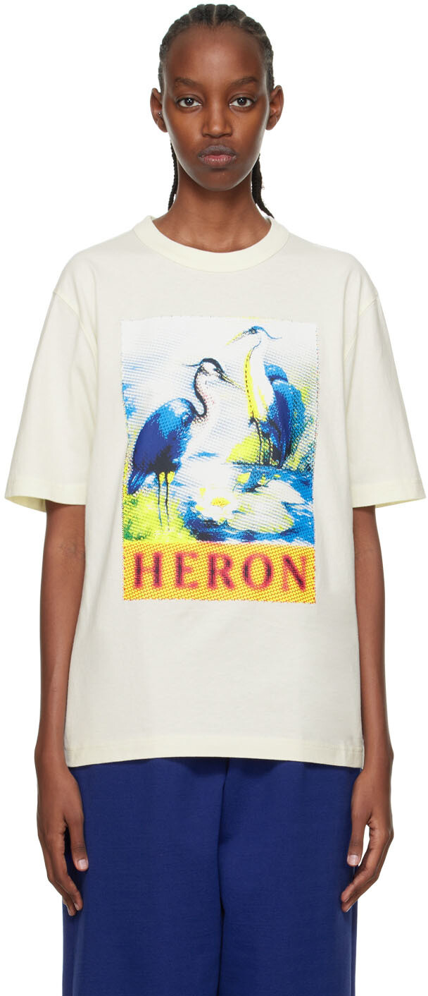 

Off-White полутоновая футболка Heron Preston, Белый