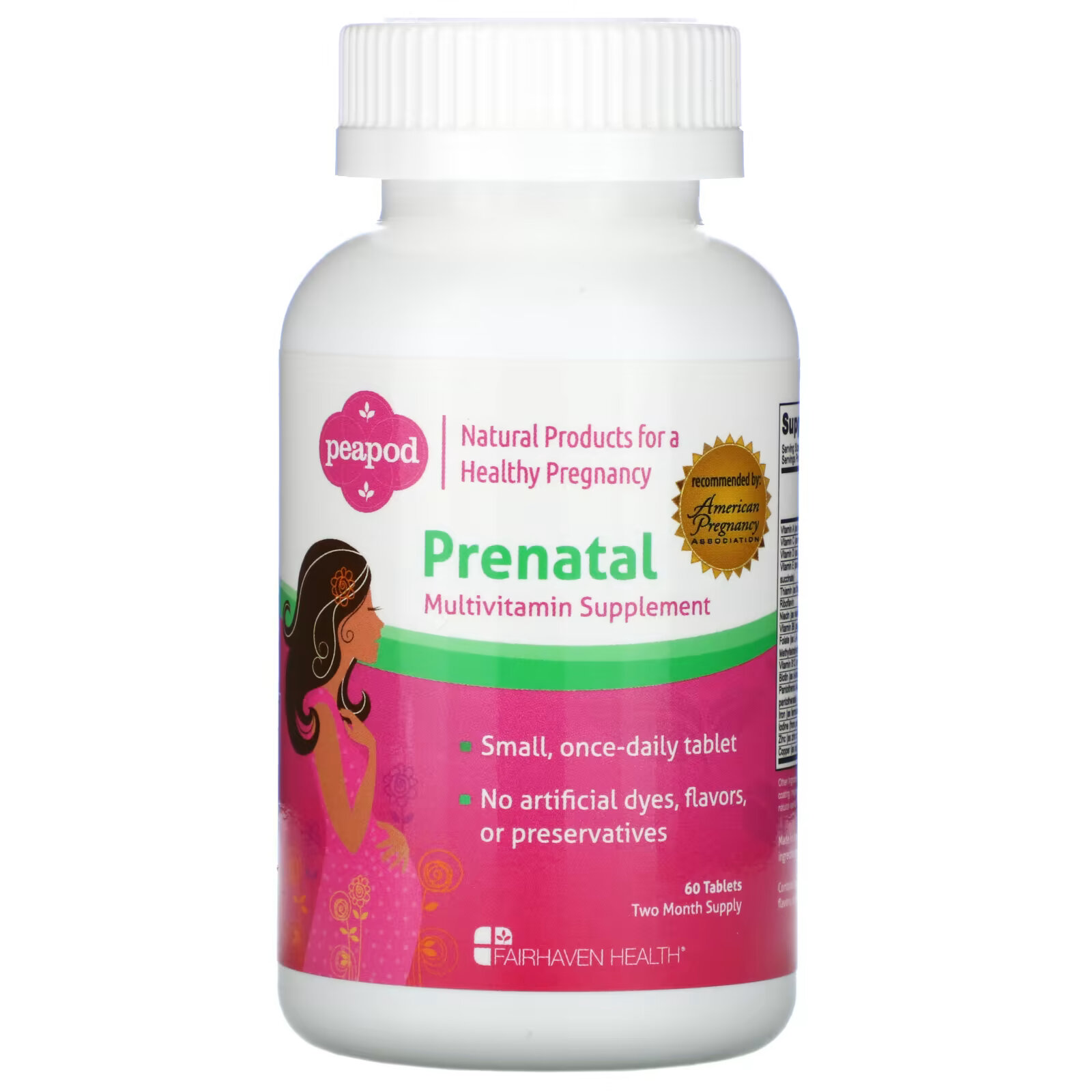 Fairhaven Health, Peapod, мультивитаминная добавка для беременных, 60 таблеток fairhaven health pregease 120 таблеток