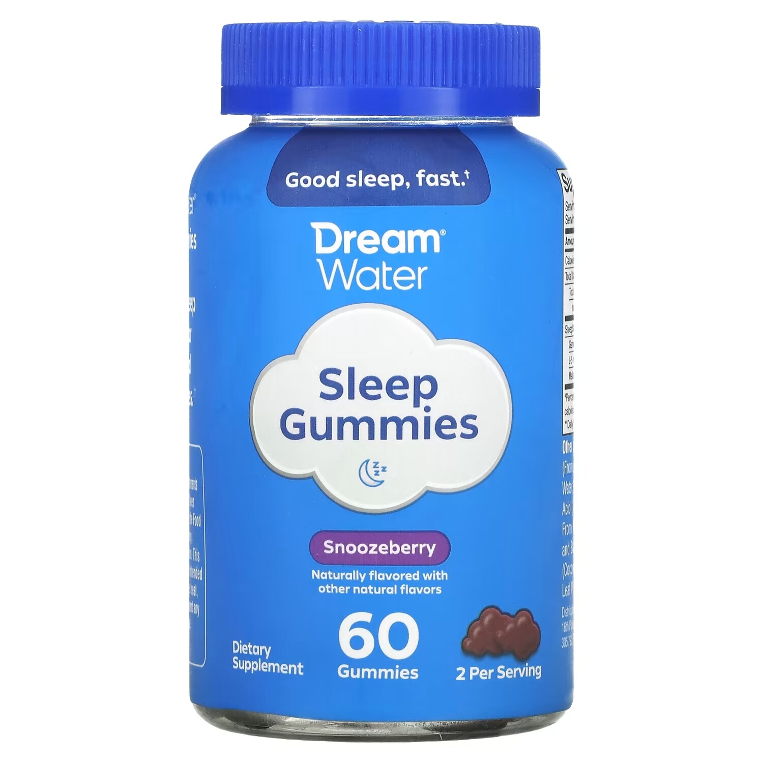 

Dream Water Sleep Snoozeberry, 60 жевательных таблеток