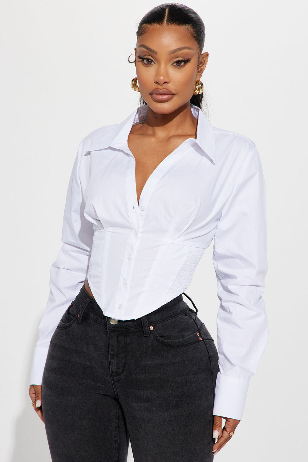 

Рубашка Fashion Nova B19519, белый