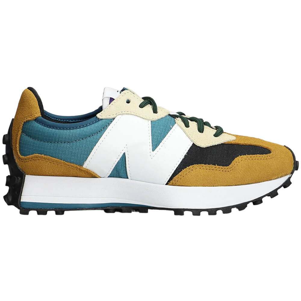 

Женские кроссовки New Balance 327, черный/горчичный/бирюзовый
