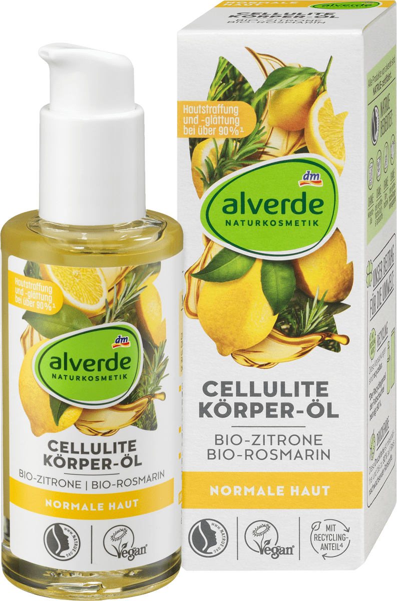 Масло для тела от целлюлита органический лимон органический розмарин 100мл alverde NATURKOSMETIK