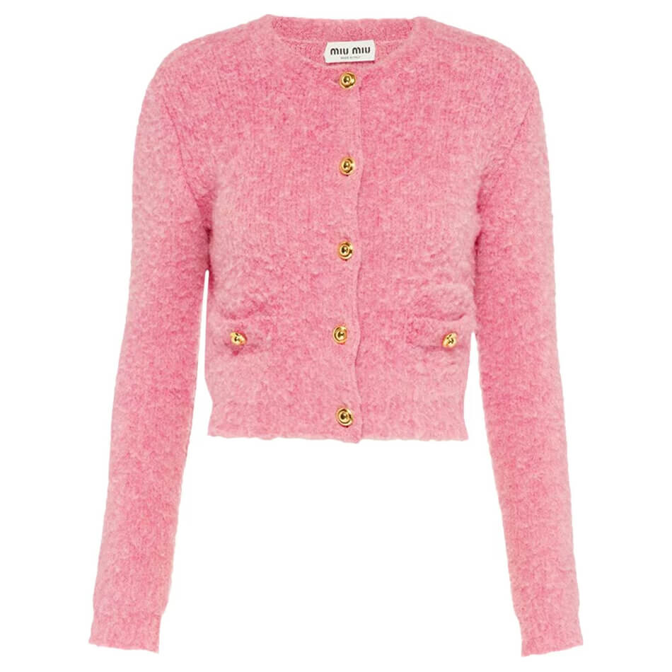 

Кардиган Miu Miu Boucle, розовый