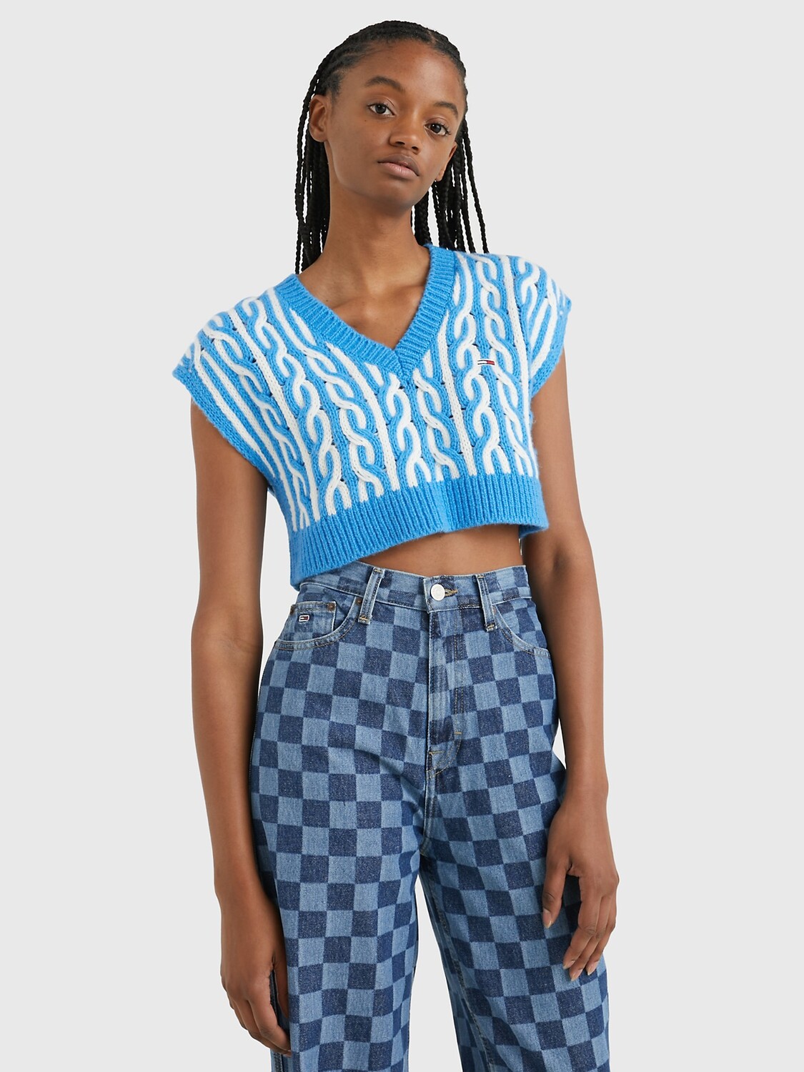 

Укороченный жилет в плете Tommy Hilfiger, глубокое небо blu/multi