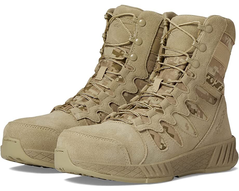 

Кроссовки Floatride Energy Tactical EH Comp Toe High-Top Reebok Work, пустынный загар