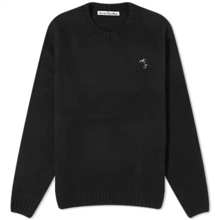 

Свитер Acne Studios Kowy As Shetland Crew, черный