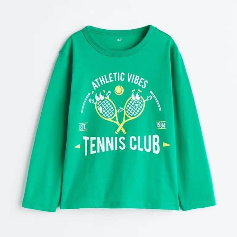 

Топ из хлопкового джерси H&M, зеленый