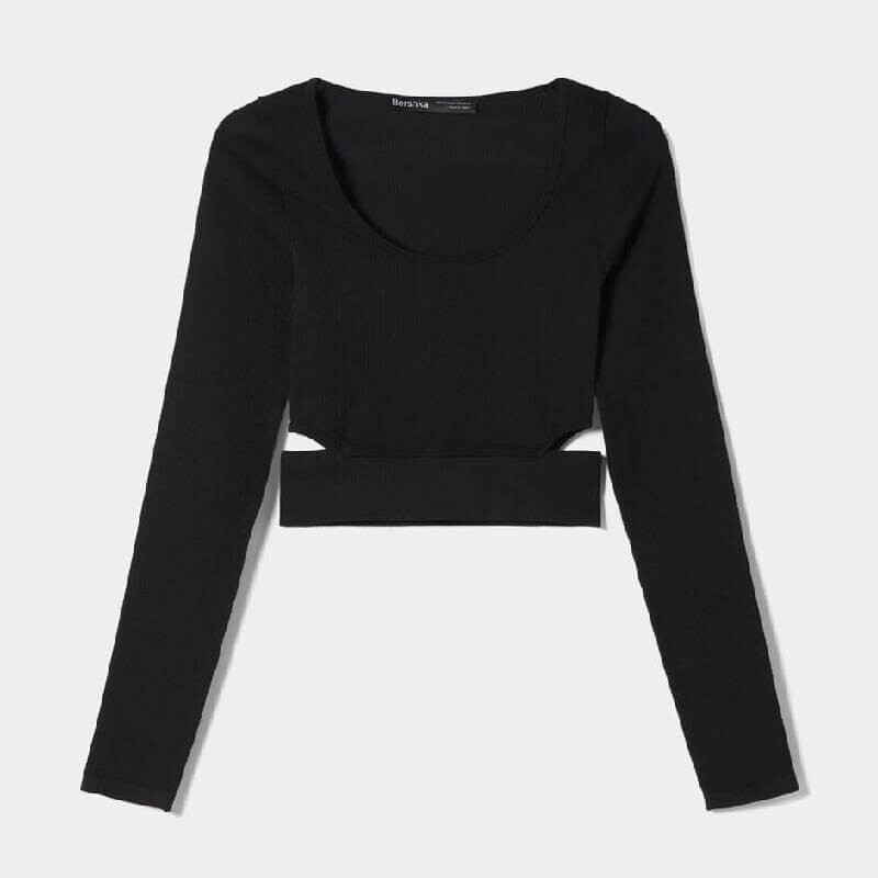

Топ Bershka Seamless, черный