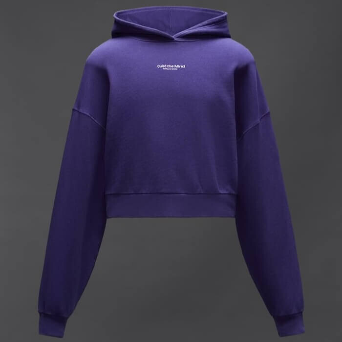 Худи Zara Cropped, чернильно-синий