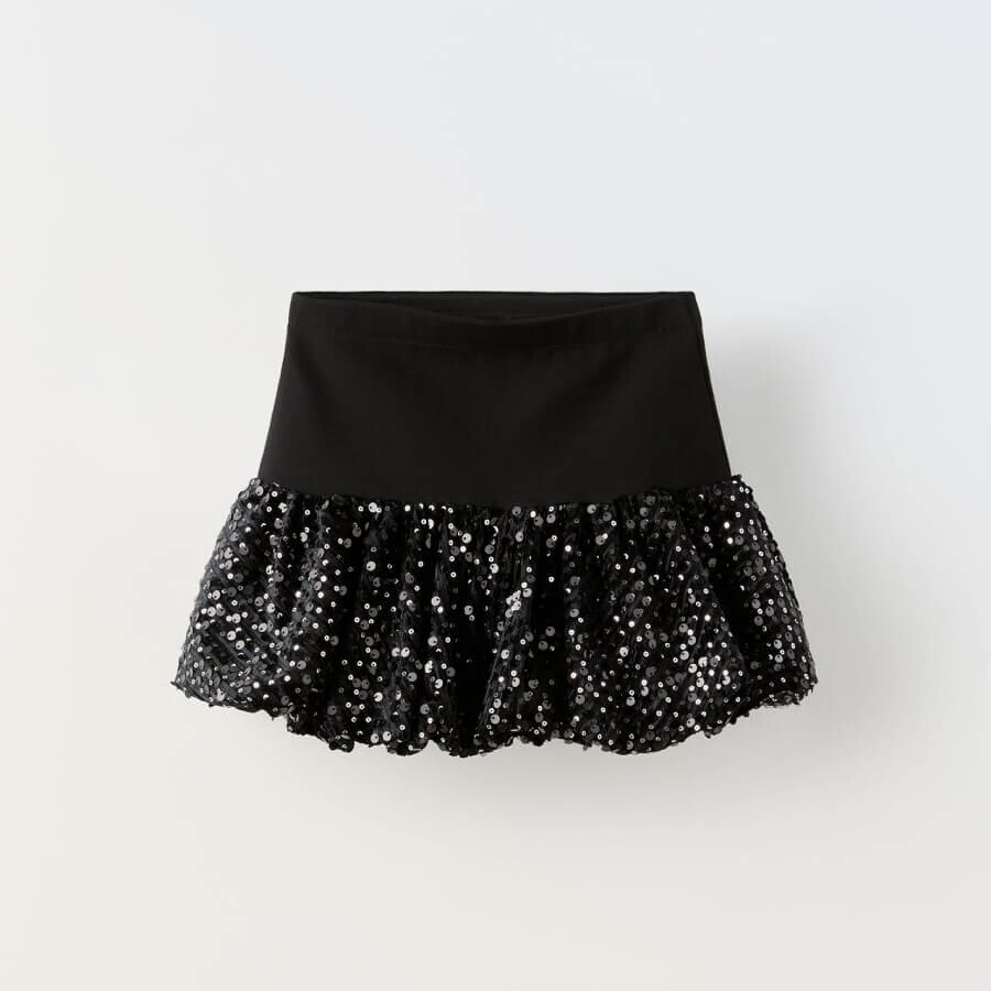 

Юбка для девочки Zara Sequinned Balloon, черный