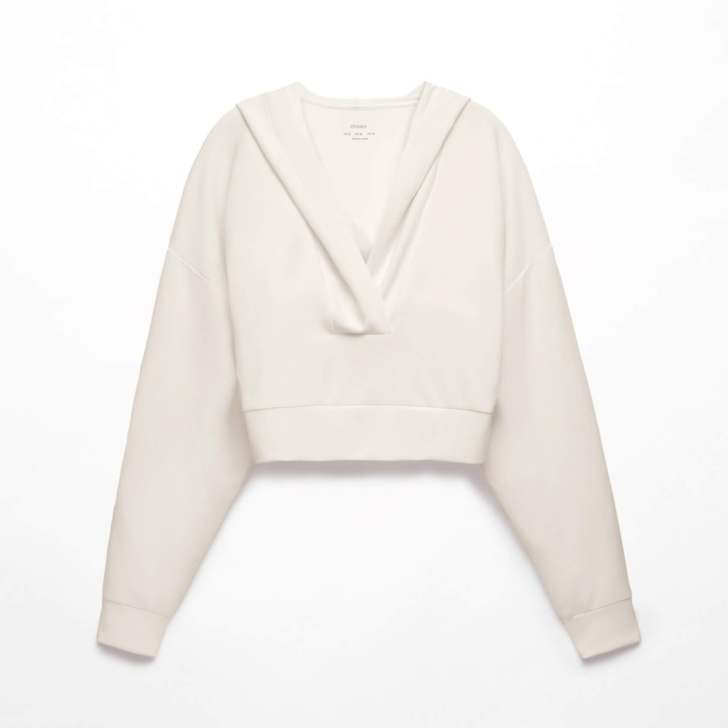 

Свитшот Oysho Open Crop With Modal, молочный